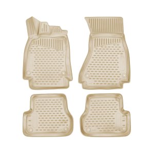 Audi A6 C7 Floor Mats - Omac - Rubber TPE - Beige - '12-'18